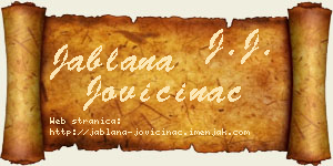 Jablana Jovičinac vizit kartica